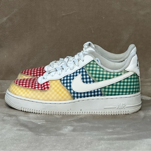Nike Air Force 1 Low SQ Primary Gingham BV4891-100 Size 8 - Picture 3 of 16